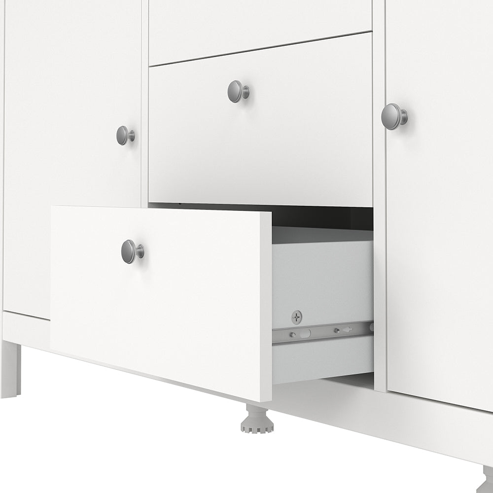 Cote | Furniture Madrid Sideboard, 2 Door + 3 Drawer - White Madrid, Sideboards 726796704949