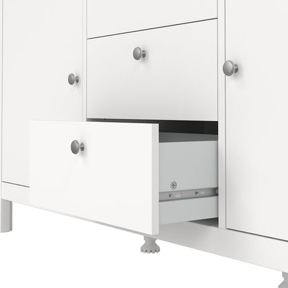 Cote | Furniture Madrid Sideboard, 2 Door + 3 Drawer - White Madrid, Sideboards 726796704949