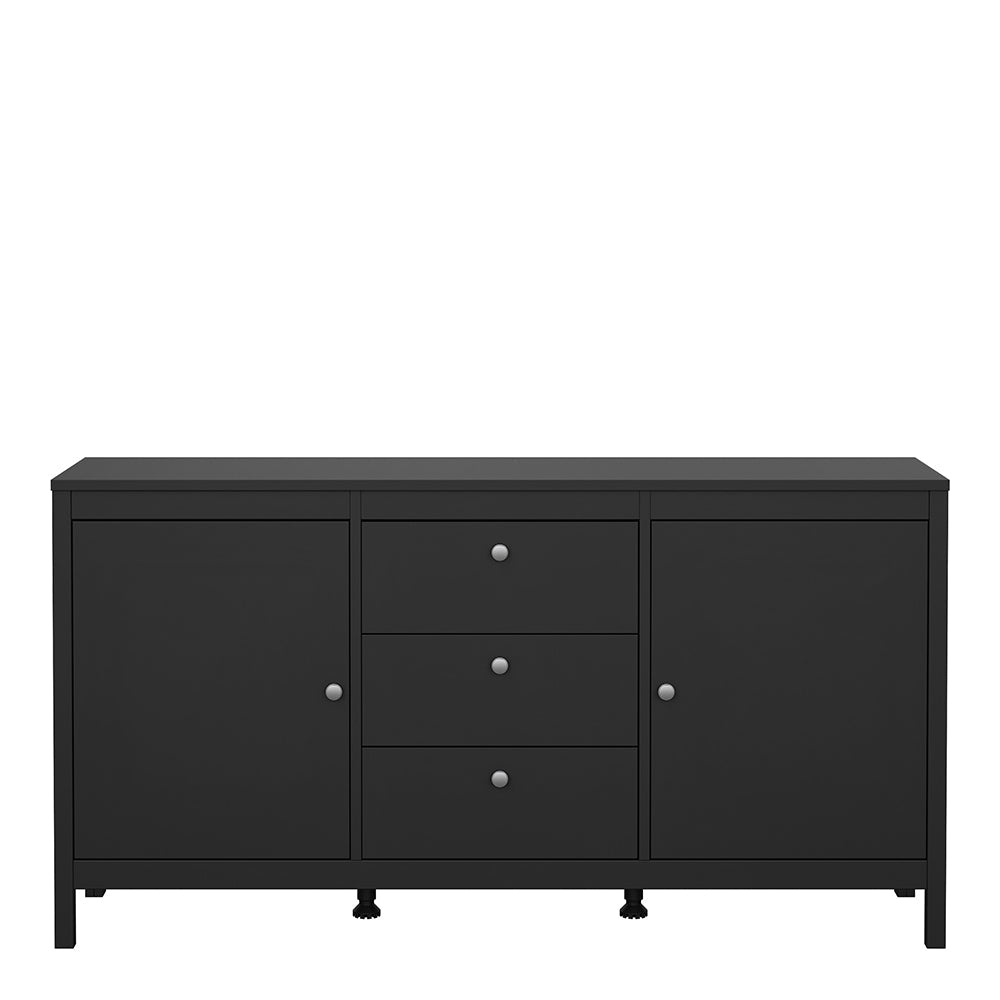 Cote | Furniture Madrid Sideboard, 2 Door + 3 Drawer - Black Madrid, Sideboards 72679670gmgm