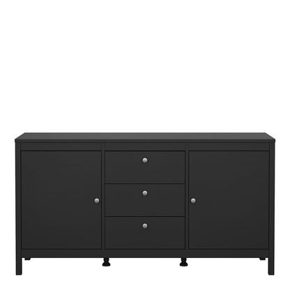 Cote | Furniture Madrid Sideboard, 2 Door + 3 Drawer - Black Madrid, Sideboards 72679670gmgm