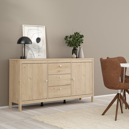 Cote | Furniture Madrid Sideboard, 2 Doors + 3 Drawer - Oak Madrid, Sideboards 72679670hlhl