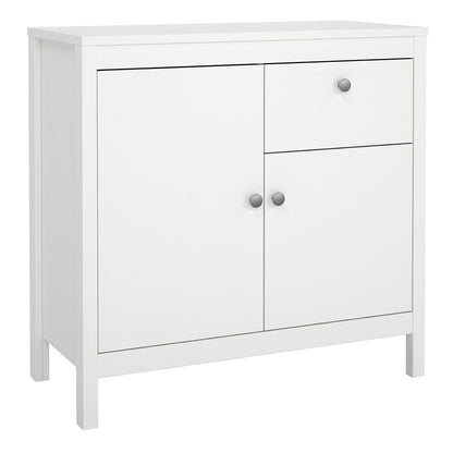 Cote | Furniture Madrid Sideboard, 2 Door + 1 Drawer - White Madrid, Sideboards 726796714949