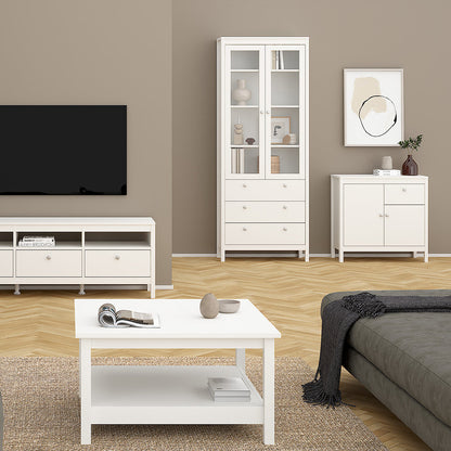 Cote | Furniture Madrid Sideboard, 2 Door + 1 Drawer - White Madrid, Sideboards 726796714949