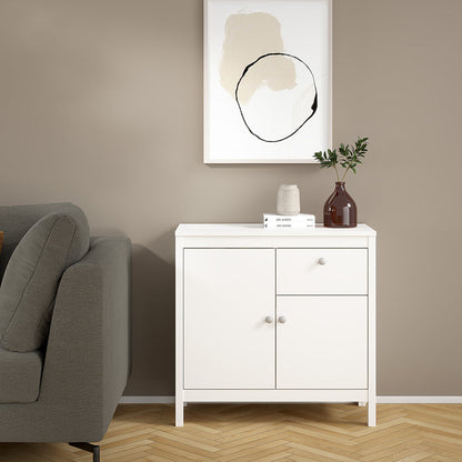 Cote | Furniture Madrid Sideboard, 2 Door + 1 Drawer - White Madrid, Sideboards 726796714949