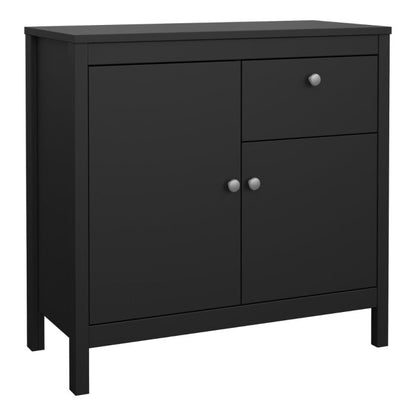 Cote | Furniture Madrid Sideboard, 2 Door + 1 Drawer - Black Madrid, Sideboards 72679671gmgm