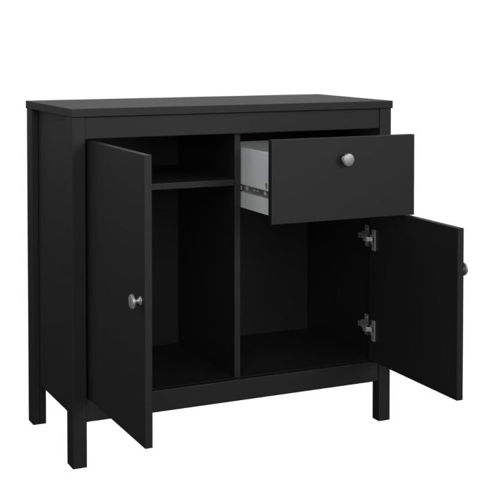 Cote | Furniture Madrid Sideboard, 2 Door + 1 Drawer - Black Madrid, Sideboards 72679671gmgm