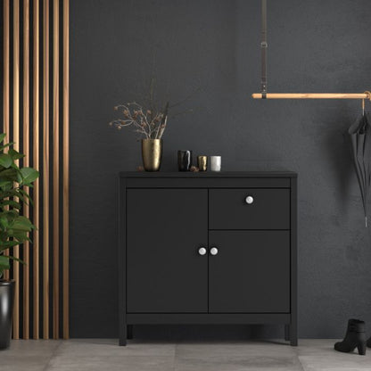 Cote | Furniture Madrid Sideboard, 2 Door + 1 Drawer - Black Madrid, Sideboards 72679671gmgm