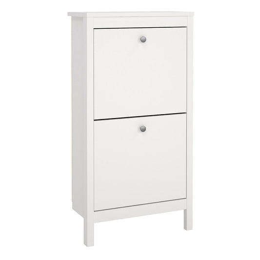 Cote | Furniture Madrid Shoe Storage 2 Flap Doors - White Madrid, Shoe Storage 726796834949