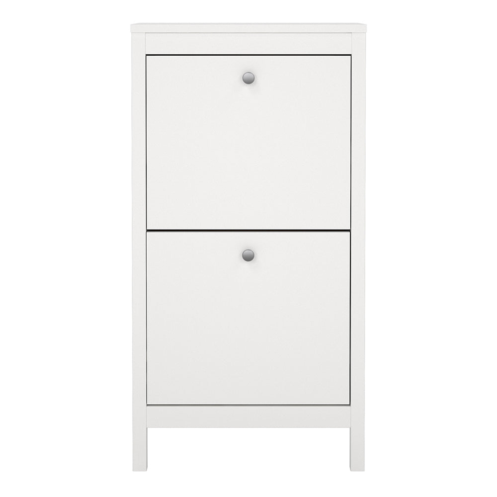 Cote | Furniture Madrid Shoe Storage 2 Flap Doors - White Madrid, Shoe Storage 726796834949