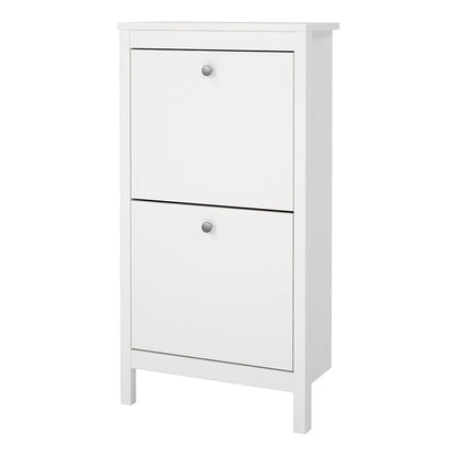 Cote | Furniture Madrid Shoe Storage 2 Flap Doors - White Madrid, Shoe Storage 726796834949