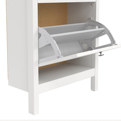 Cote | Furniture Madrid Shoe Storage 2 Flap Doors - White Madrid, Shoe Storage 726796834949