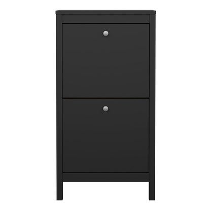 Cote | Furniture Madrid Shoe Storage 2 Flap Doors - Black Madrid, Shoe Storage 72679683gmgm