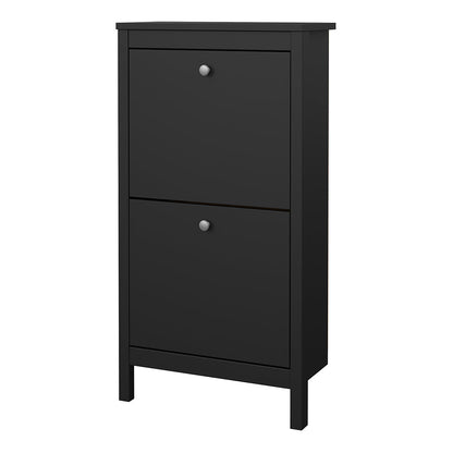 Cote | Furniture Madrid Shoe Storage 2 Flap Doors - Black Madrid, Shoe Storage 72679683gmgm