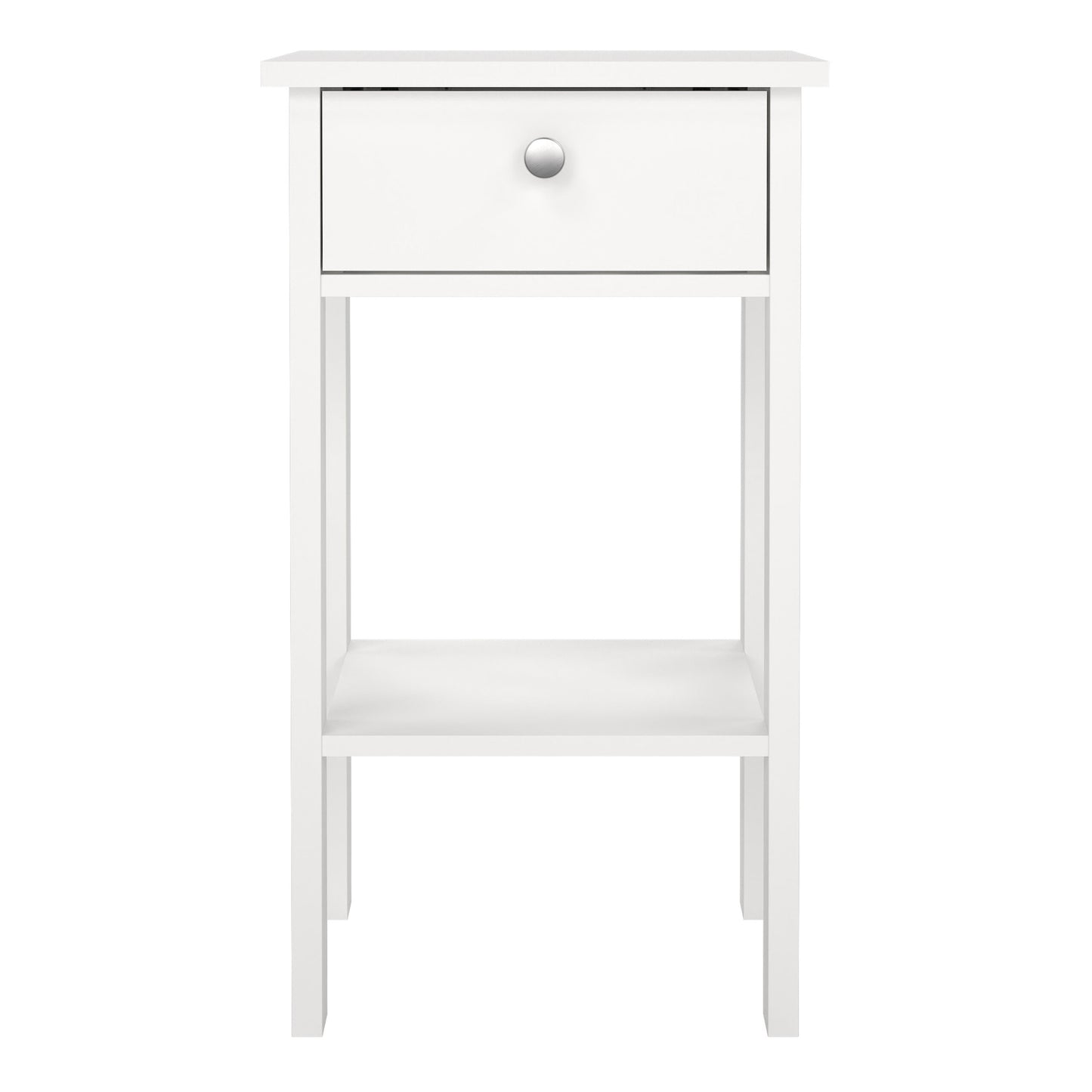 Cote | Furniture Madrid Bedside Table, 1 Drawer - White Madrid, Bedside Tables 726796844949