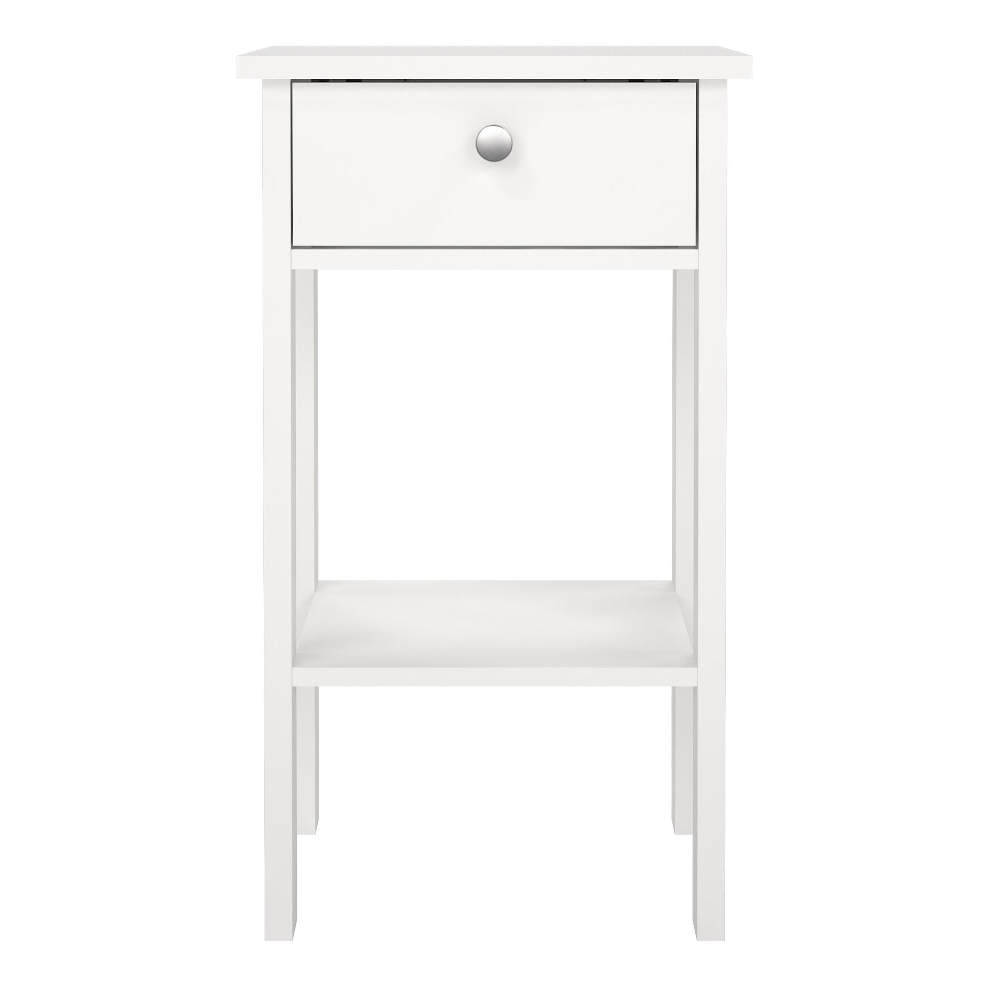 Cote | Furniture Madrid Bedside Table, 1 Drawer - White Madrid, Bedside Tables 726796844949