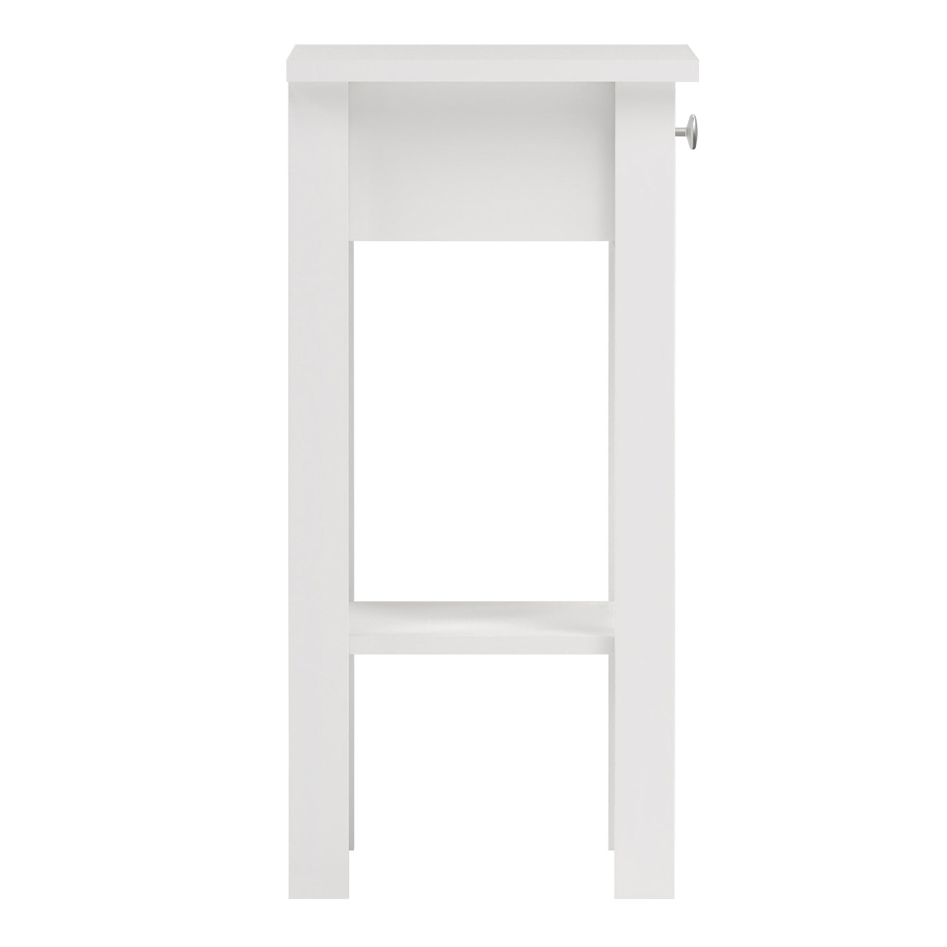 Cote | Furniture Madrid Bedside Table, 1 Drawer - White Madrid, Bedside Tables 726796844949