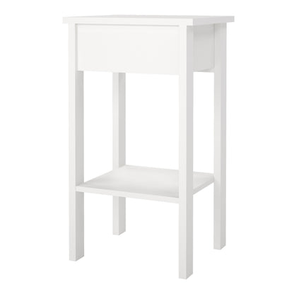 Cote | Furniture Madrid Bedside Table, 1 Drawer - White Madrid, Bedside Tables 726796844949