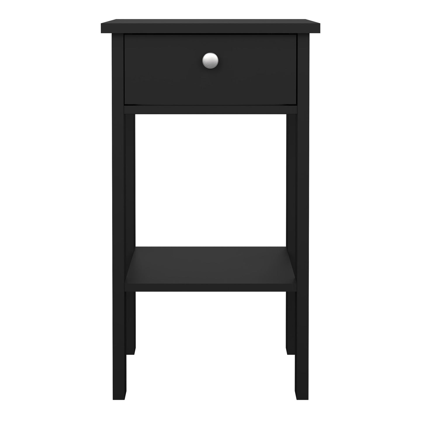 Cote | Furniture Madrid Bedside Table, 1 Drawer - Matt Black Madrid, Bedside Tables 72679684gmgm