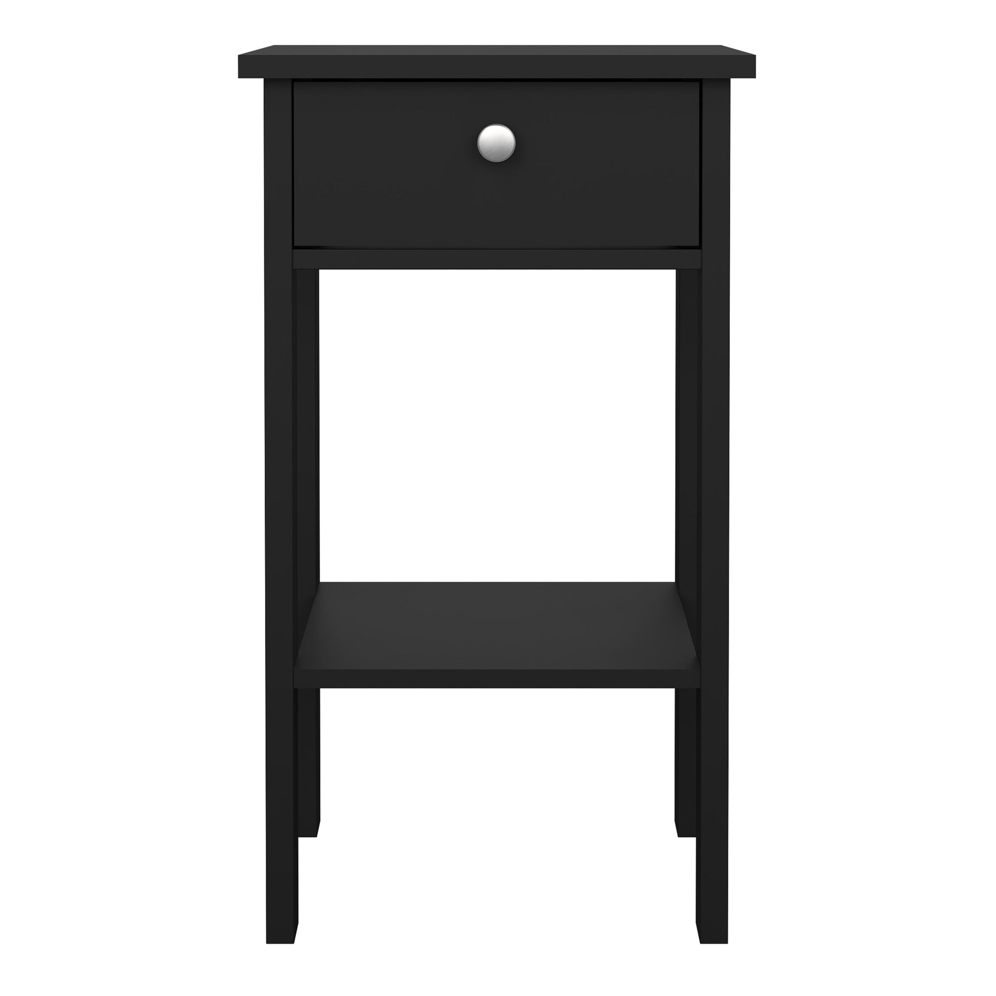 Cote | Furniture Madrid Bedside Table, 1 Drawer - Matt Black Madrid, Bedside Tables 72679684gmgm