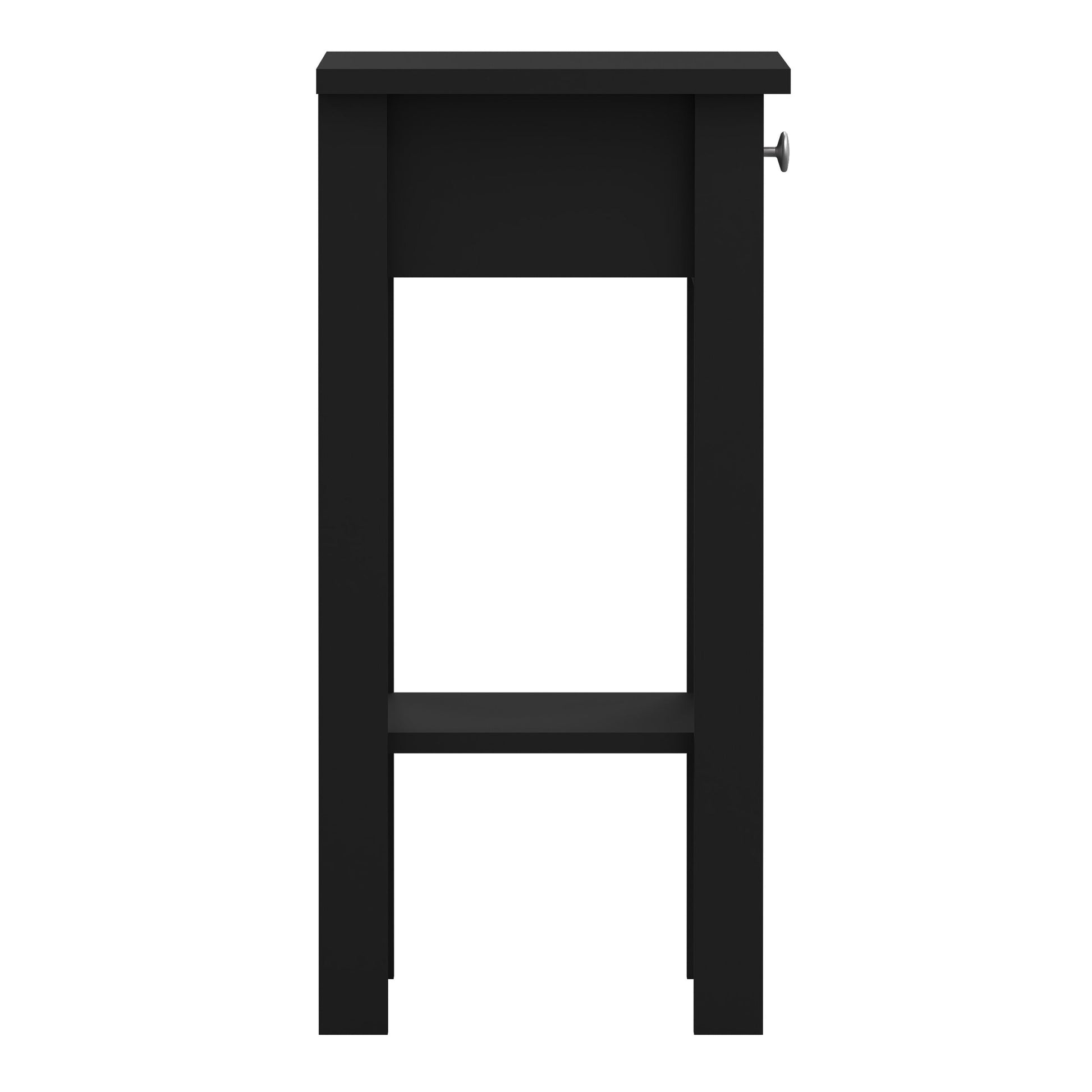 Cote | Furniture Madrid Bedside Table, 1 Drawer - Matt Black Madrid, Bedside Tables 72679684gmgm