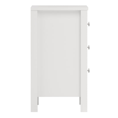 Cote | Furniture Madrid Bedside Table, 3 Drawer - White Madrid, Bedside Tables 726796854949