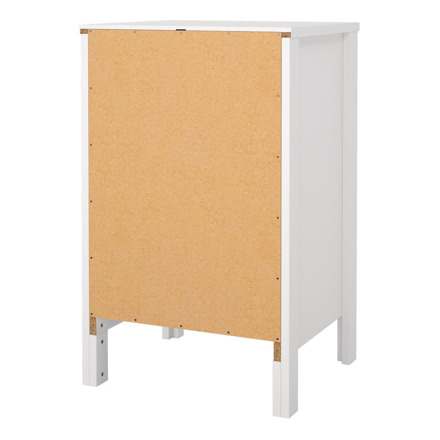 Cote | Furniture Madrid Bedside Table, 3 Drawer - White Madrid, Bedside Tables 726796854949