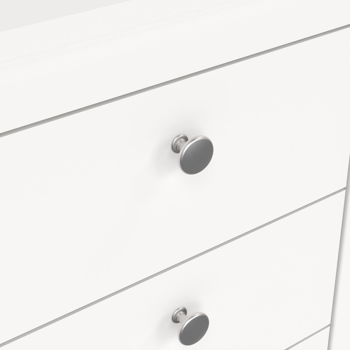 Cote | Furniture Madrid Bedside Table, 3 Drawer - White Madrid, Bedside Tables 726796854949