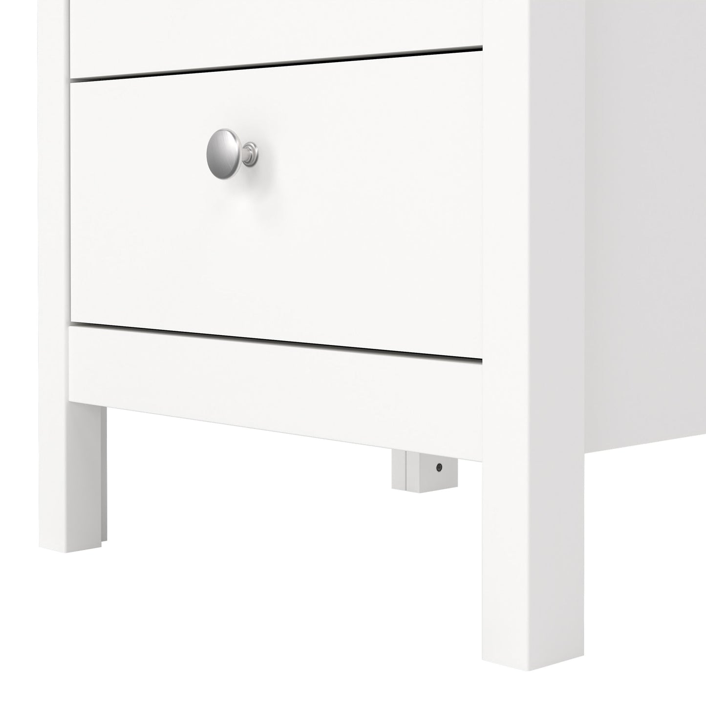 Cote | Furniture Madrid Bedside Table, 3 Drawer - White Madrid, Bedside Tables 726796854949