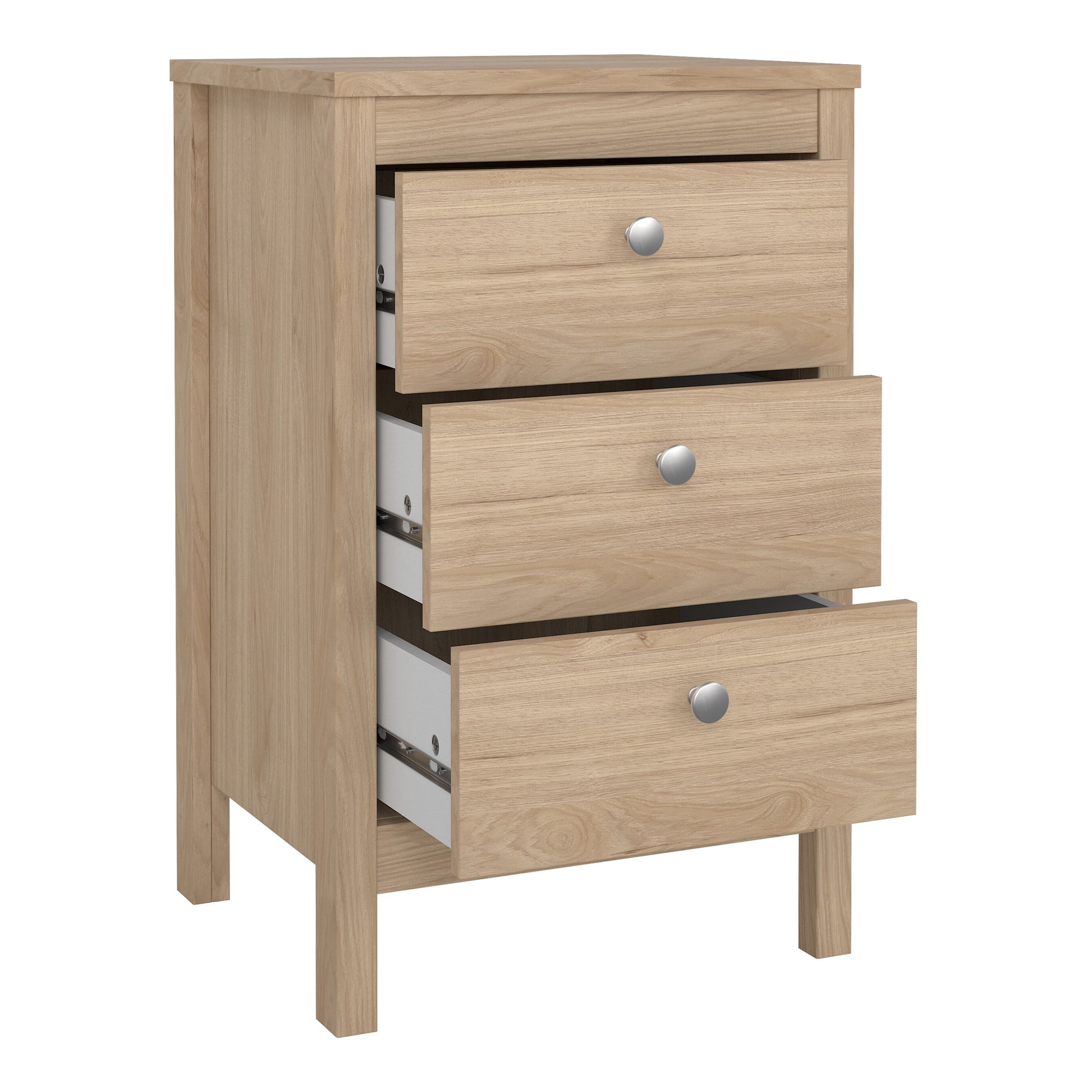 Cote | Furniture Madrid Bedside Table, 3 Drawer - Oak Madrid, Bedside Tables 72679685hlhl