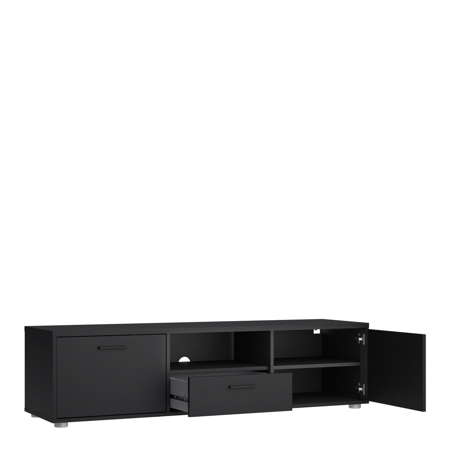 Cote | Furniture Media TV Unit  2 Doors + 1 Drawer - Black Media, TV Stands 72990403gmgm