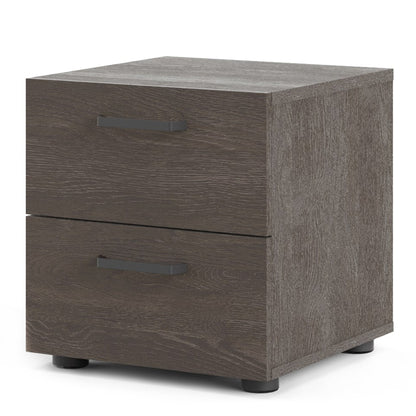 Cote | Furniture Dallas Bedside Table, 2 Drawer - Dark Oak Dallas, Bedside Tables 73070534glgl