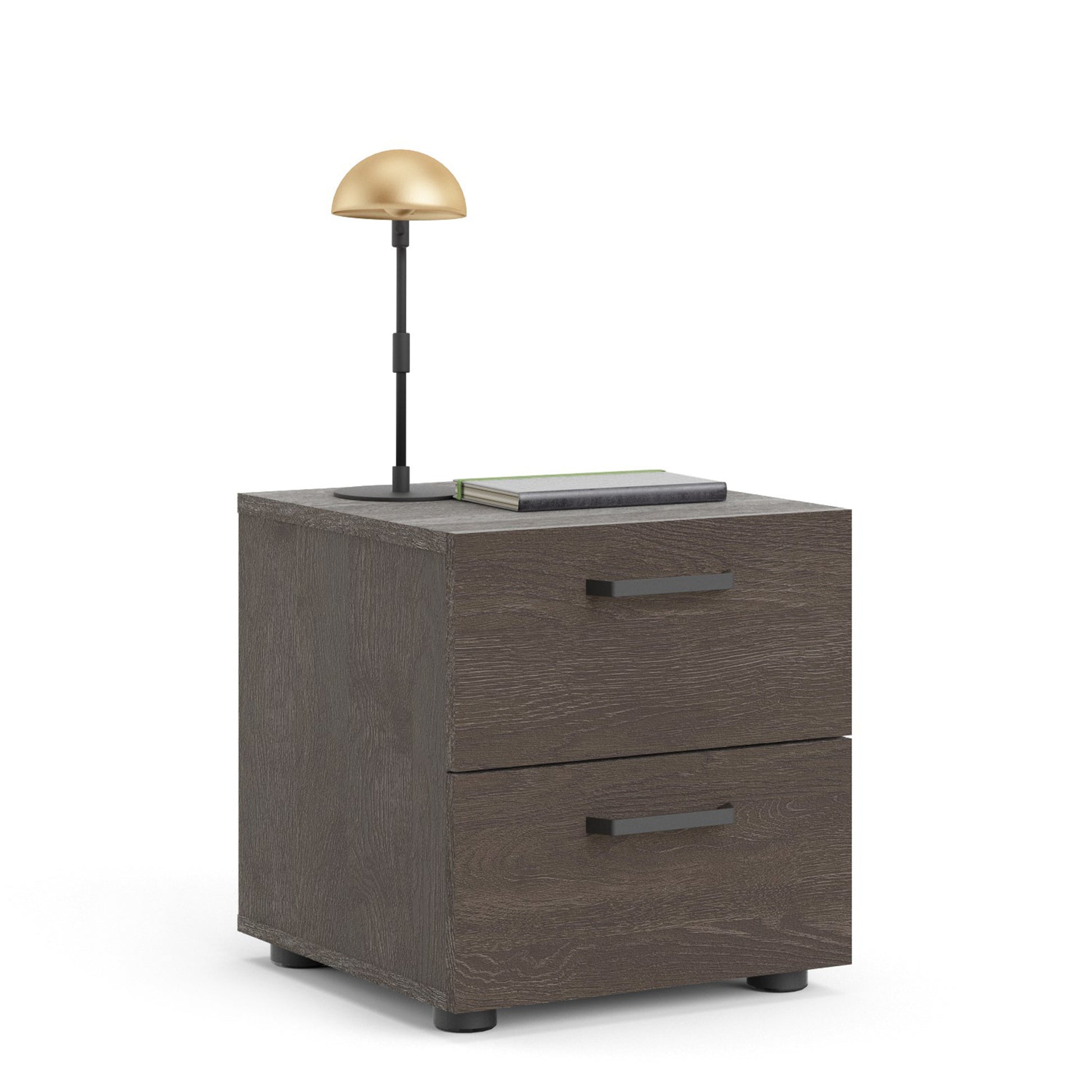 Cote | Furniture Dallas Bedside Table, 2 Drawer - Dark Oak Dallas, Bedside Tables 73070534glgl