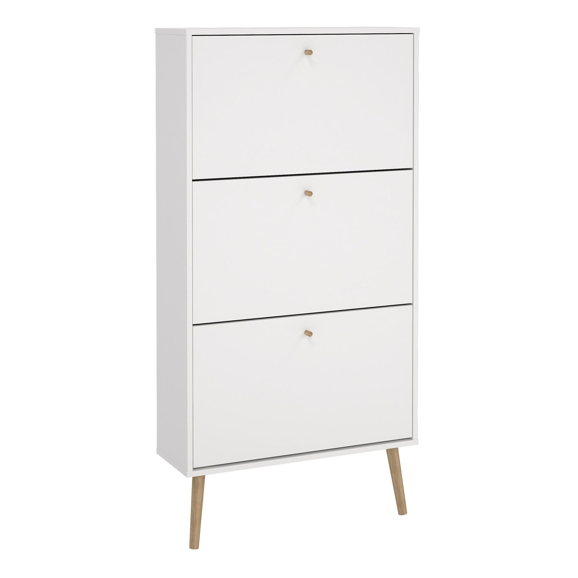 Cote | Furniture Cumbria Shoe Storage, 3 Flap Doors - White Cumbria, Shoe Storage 731491204949