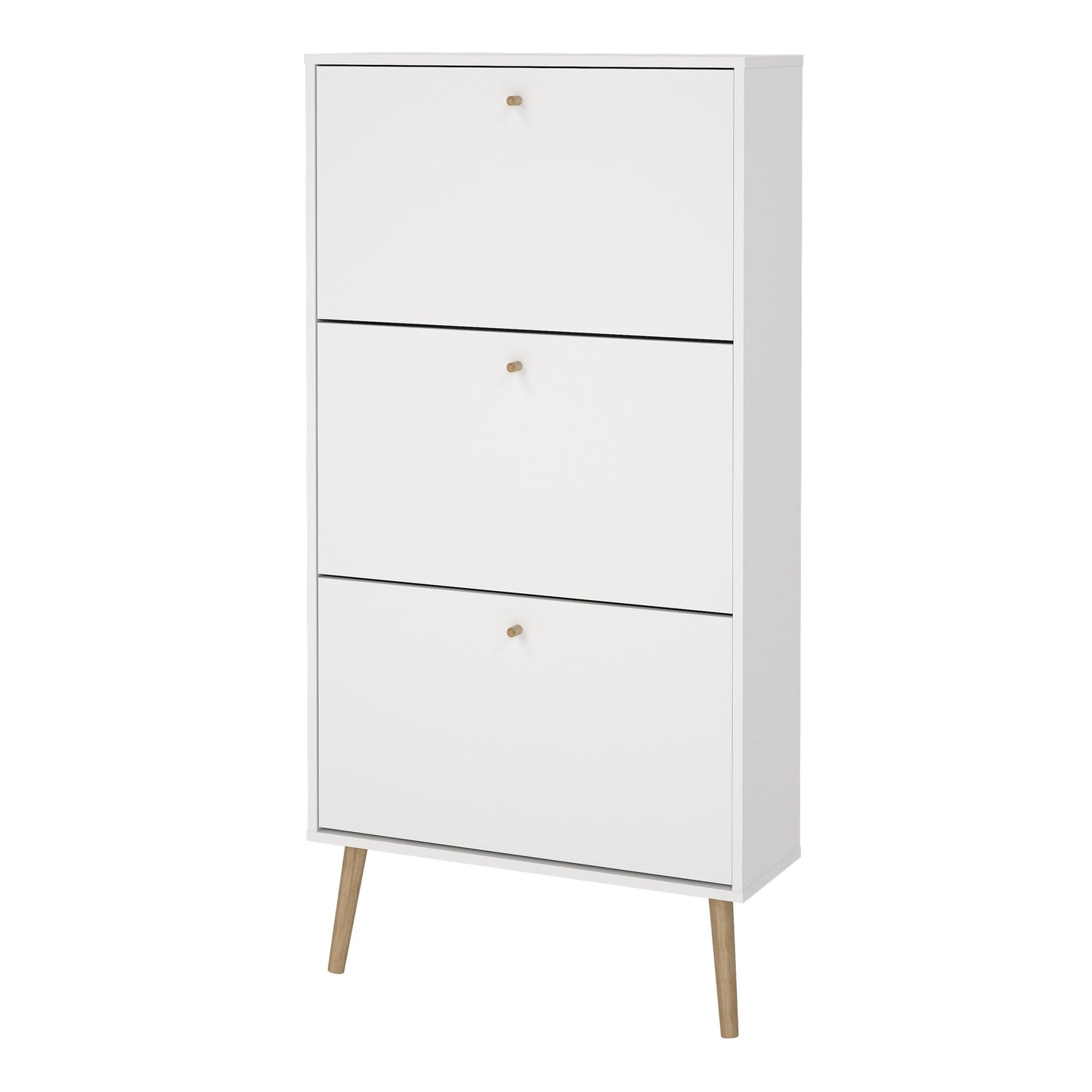 Cote | Furniture Cumbria Shoe Storage, 3 Flap Doors - White Cumbria, Shoe Storage 731491204949