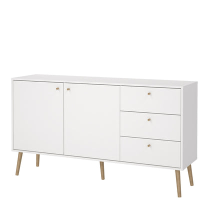 Cote | Furniture Cumbria Sideboard, 2 Door + 3 Drawer - White Cumbria, Sideboards 731491214949