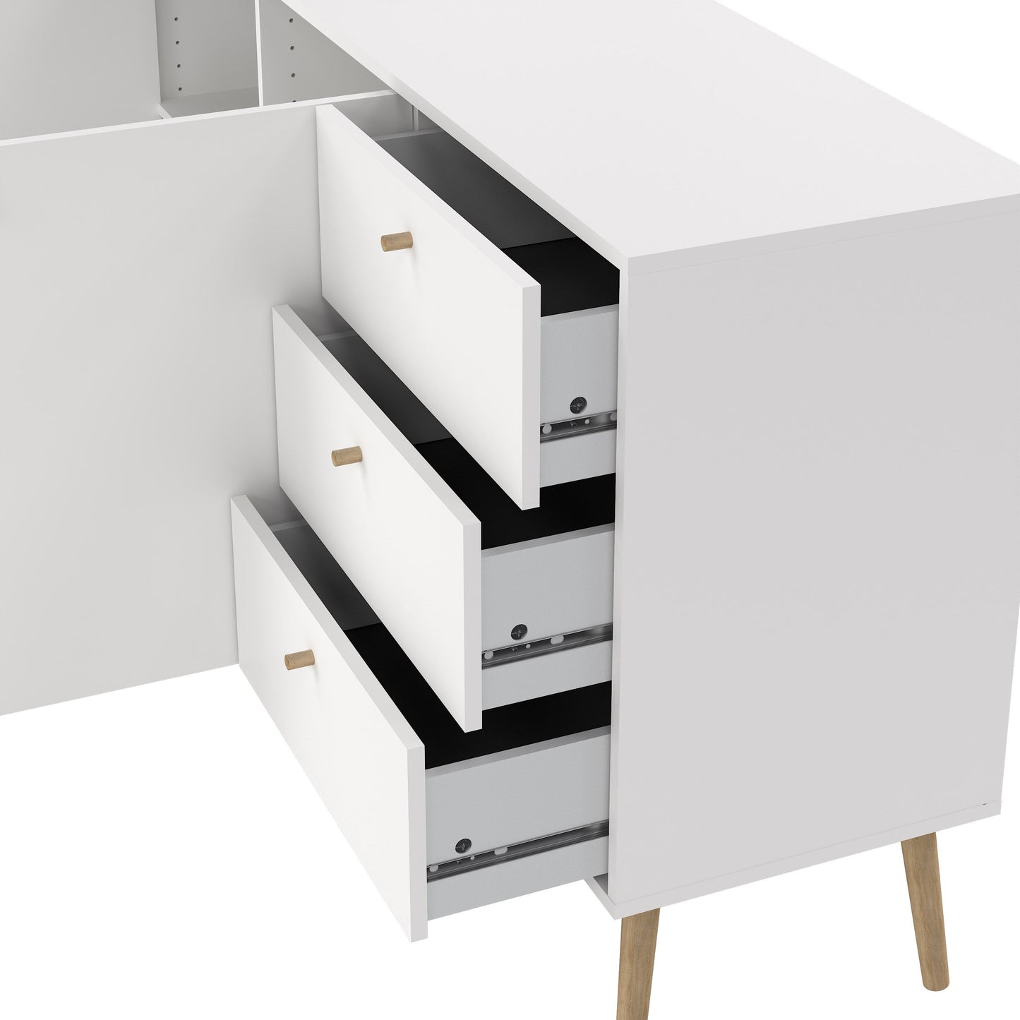 Cote | Furniture Cumbria Sideboard, 2 Door + 3 Drawer - White Cumbria, Sideboards 731491214949