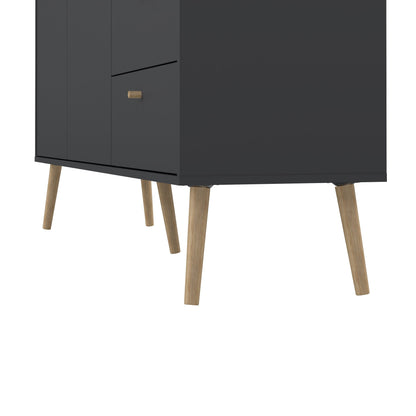 Cote | Furniture Cumbria Sideboard, 2 Doors + 3 Drawer - Dark Grey Cumbria, Sideboards 73149121igig