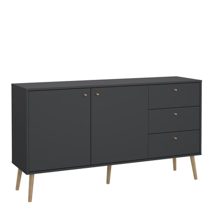 Cote | Furniture Cumbria Sideboard, 2 Doors + 3 Drawer - Dark Grey Cumbria, Sideboards 73149121igig