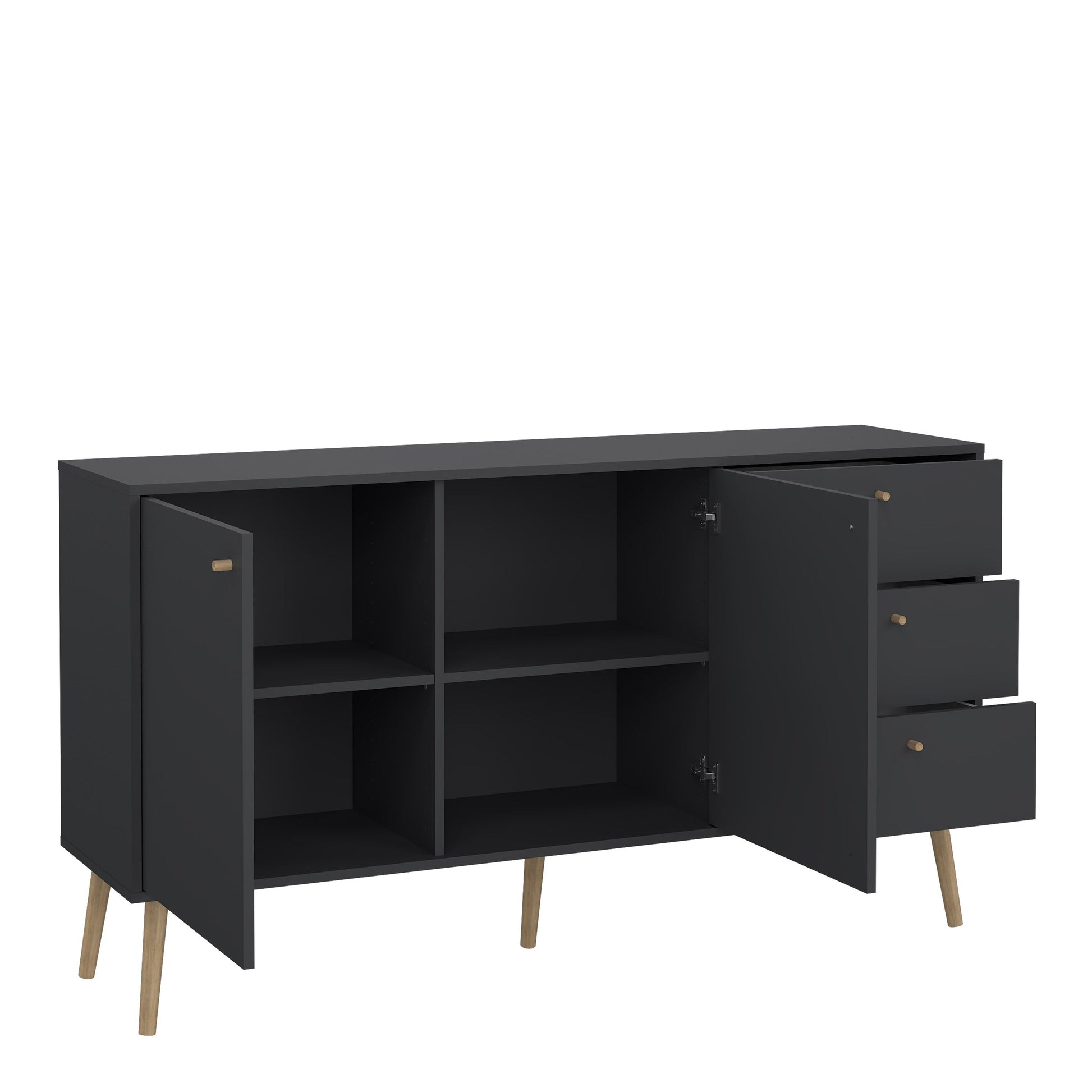 Cote | Furniture Cumbria Sideboard, 2 Doors + 3 Drawer - Dark Grey Cumbria, Sideboards 73149121igig