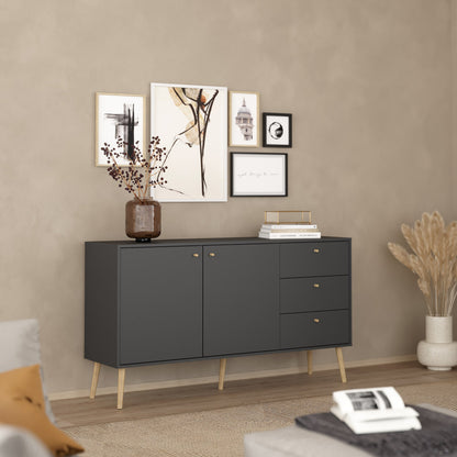 Cote | Furniture Cumbria Sideboard, 2 Doors + 3 Drawer - Dark Grey Cumbria, Sideboards 73149121igig