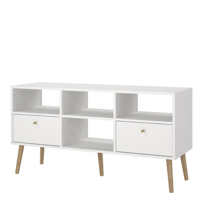 Cote | Furniture Cumbria TV Unit, 2 Drawer - White Cumbria, TV Stands 731491224949