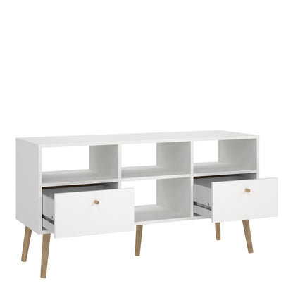 Cote | Furniture Cumbria TV Unit, 2 Drawer - White Cumbria, TV Stands 731491224949