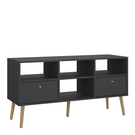 Cote | Furniture Cumbria TV Unit, 2 Drawer - Dark Grey Cumbria, TV Stands 73149122igig