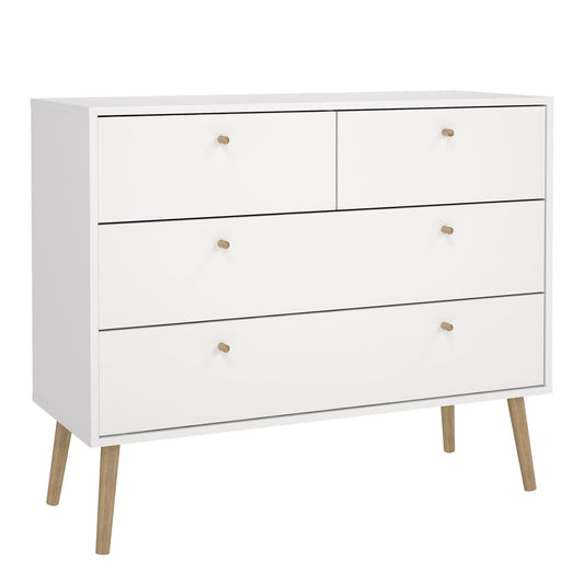 Cote Furniture |  Cumbria Chest of Drawers, 2+2 Drawer - White Cumbria, Chest of Drawers 731491244949