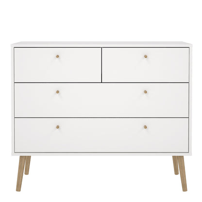 Cote | Furniture Cumbria Chest of Drawers, 2+2 Drawer - White Cumbria, Chest of Drawers 731491244949