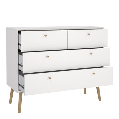 Cote | Furniture Cumbria Chest of Drawers, 2+2 Drawer - White Cumbria, Chest of Drawers 731491244949