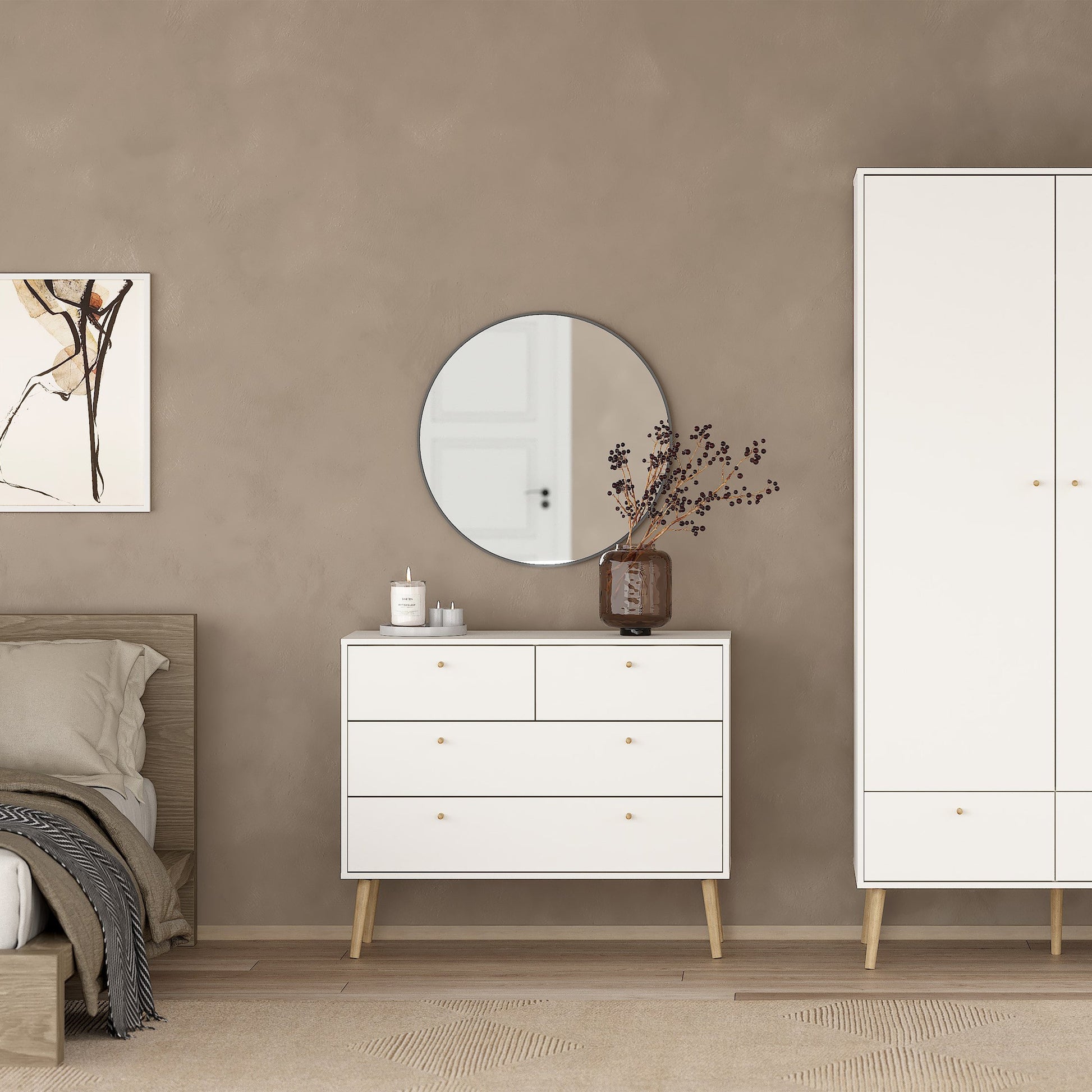 Cote | Furniture Cumbria Chest of Drawers, 2+2 Drawer - White Cumbria, Chest of Drawers 731491244949