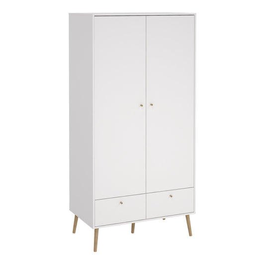 Cote | Furniture Cumbria Wardrobe, 2 Door + 2 Drawer - White Cumbria, Wardrobes 731491274949