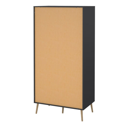 Cote | Furniture Cumbria Wardrobe, 2 Door + 2 Drawer - Dark Grey Cumbria, Wardrobes 73149127igig