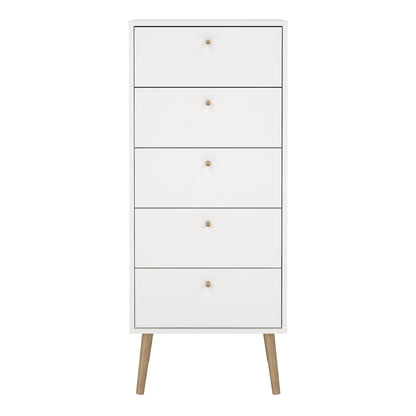 Cote | Furniture Cumbria Chest of Drawers, 5 Drawer - White Cumbria, Chest of Drawers 731491284949